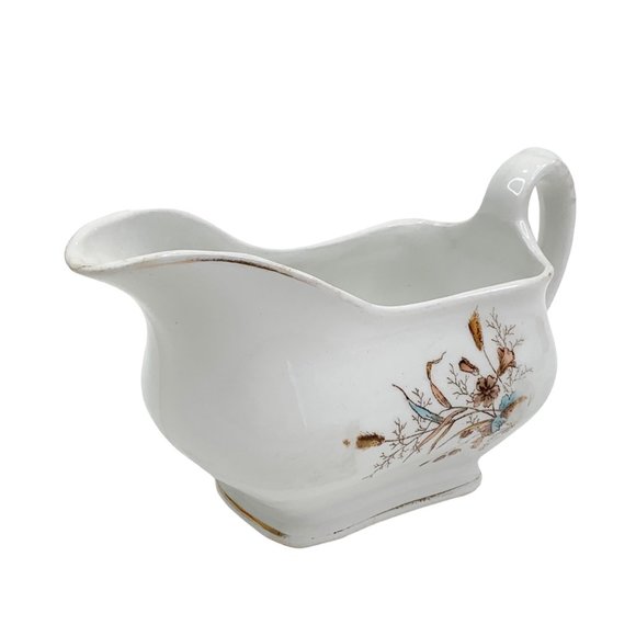 Vintage Maddock & Co Royal Stone China Gravy Boat Burslem England Pink Dianthus - Picture 3 of 11